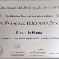 Clínica Ginecológica Dr. Francisco Valdivieso diploma